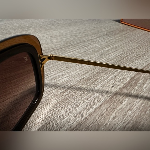 💯PRICE IS FIRM! LOUIS VUITTON POPPY BROWN SUNNIES - COMES WITH HARD CASE - Picture 15 of 16